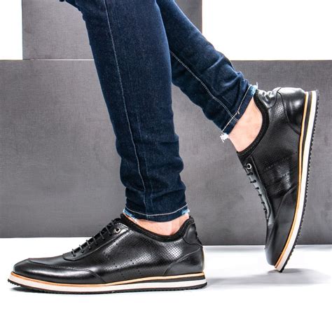 Sapato Casual Masculino Faway Durhan Preto Faway Handmade Shoes