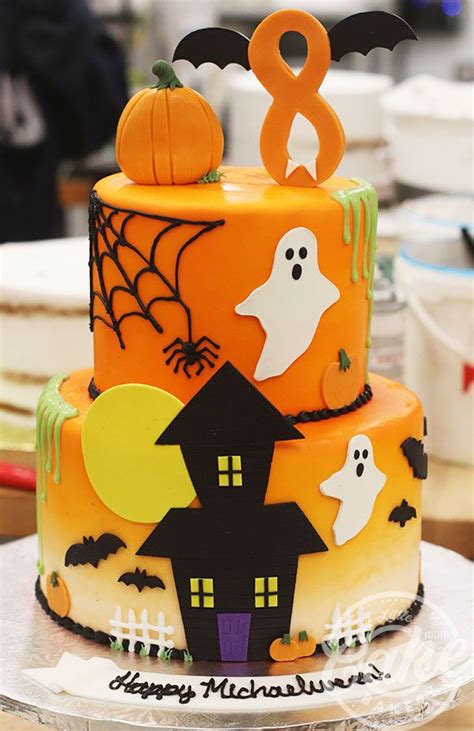 Cute Halloween Themed 8th Birthday Cake | Halloween birthday cakes, Halloween cakes, Birthday ...