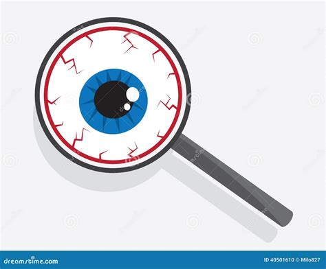 Magnifying Glass Eyeball Stock Vector Illustration Of Crime 40501610