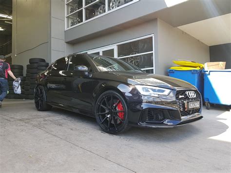 Audi Rs V Sedan Black With Zito Zf Aftermarket Wheels Wheel Front