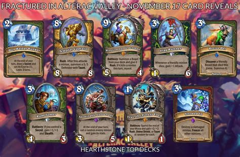 Here Are All The Fractured In Alterac Valley Cards Revealed Today November 17 Hearthstone