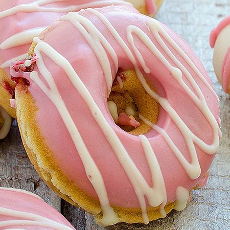 Strawberry Donuts - Recipe from Yummiest Food Cookbook