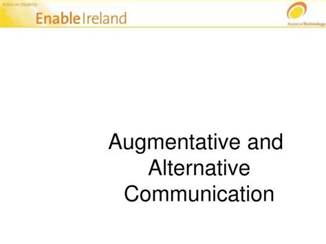 PPT Augmentative And Alternative Communication PowerPoint