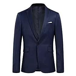 Blazer Herren Allthemen Sakko Herren Slim Fit Ein Knopf Anzugjacke