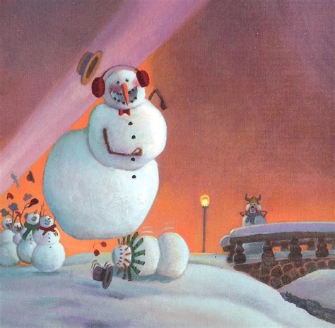 Snowmen at Night 6 | Snowman painting, Christmas paintings, Snowman