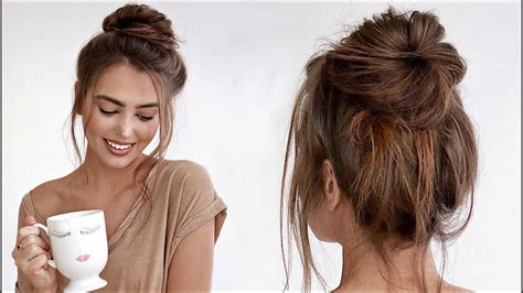 Perfect MESSY BUN Tutorial 60 Second Hair Jackie Wyers YouTube