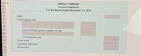 Solved Pr 18 4b Manufacturing Income Statement Statement Of