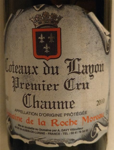 2018 Domaine Roche Moreau Coteaux Du Layon Chaume 1er Cru France