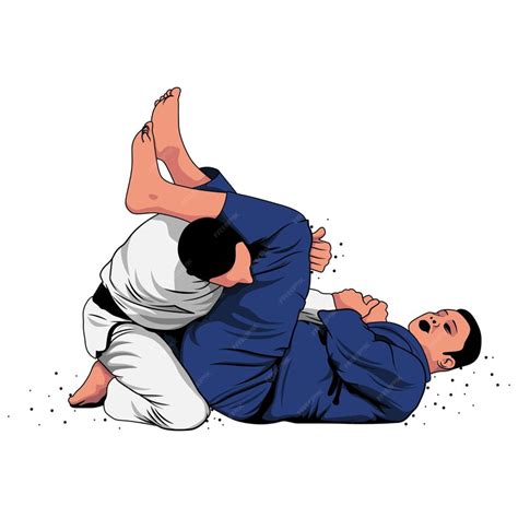 Premium Vector Brazilian Jiujitsu Jiujitsu Technique Vector Illustration Designx9