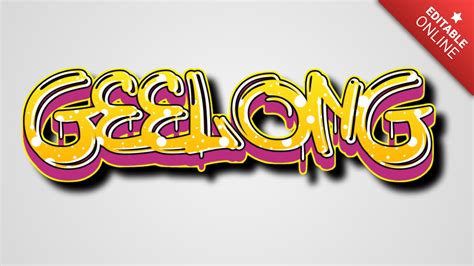 Geelong Graffiti Tag Text Effect Generator