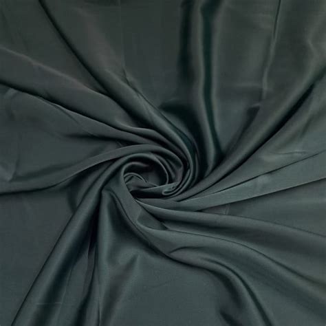 Rama Green Color Crepe Satin Fabric