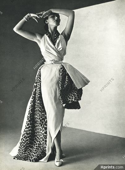 Christian Dior 1950 Satin Et Panthère Evening Dress