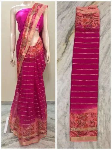 Party Wear Semi Pure Chiffon Printed Saree At Rs In Surat Id