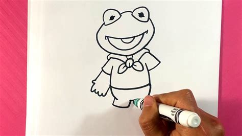 How To Draw Kermit Muppet Babies Easy Drawings Youtube