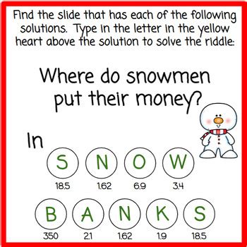 Christmas Dividing Decimals By Decimals Digital And Printable Tpt