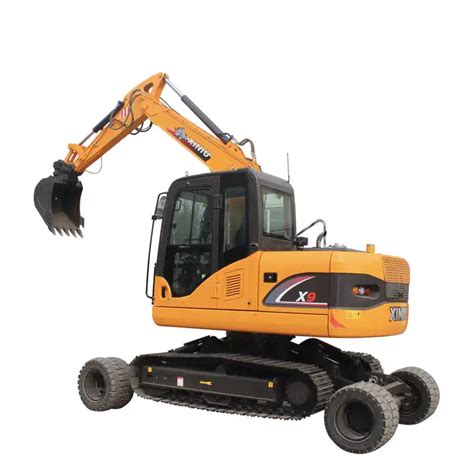 8 Ton Small Crawler And Wheel Driven Excavator Xiniu X9 Renco