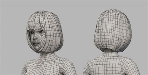 Woman Naked Cartoon Model TurboSquid 1464142