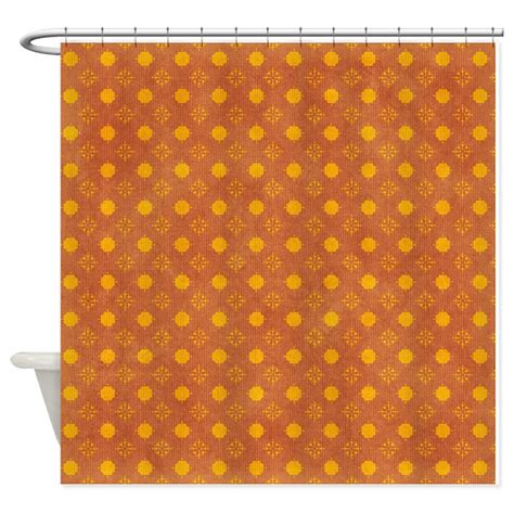 Mod Orange Pattern 2 Shower Curtain By Marlodeedesignsshowercurtains