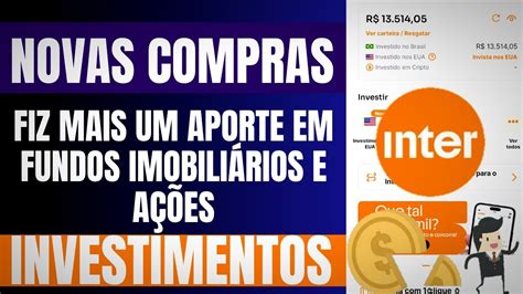 4º aporte comprei cotas de fundos imobiliários e ações Investimentos