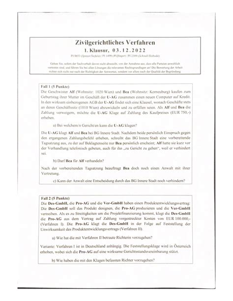 Zivilgerichtliches Verfahren Studocu