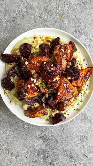 Caitlin Greene On Instagram Roasted Rosemary Sweets And Beets With Honey Basil Whipped Ricotta