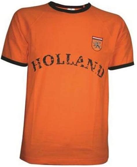 Retro T Shirt Oranje Ek Wk Nederlands Elftal Voetbal Met Holland