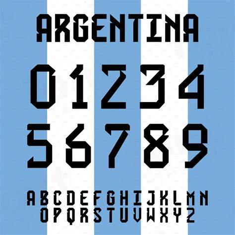 Argentina Soccer Font World Cup Jersey