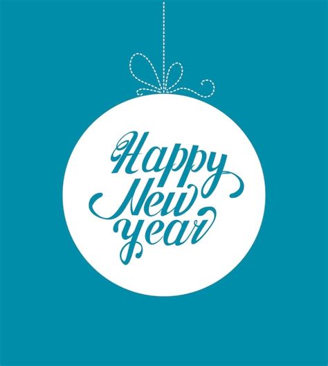 Tarjeta de feliz año nuevo | Vector Premium