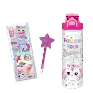 Hot Focus Pop Open Water Bottle Caticorn Pierre Stationery