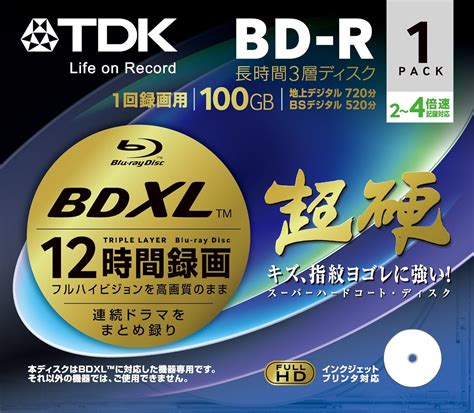 Tdk Blu Ray Disc Bd R Xl 100gb 4x Speed 1 Pack Printable Triple