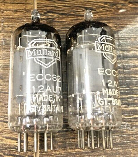 Mullard 12AU7 ECC82 Long Plate Square Getter NOS NIB Matched Pair EBay