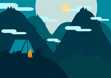 Mountains camping vector landscape 17706255 Vector Art at Vecteezy