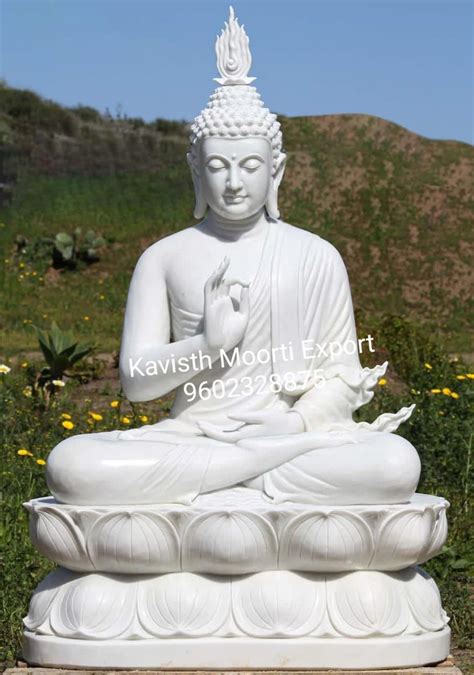 Handmade White Marble Buddha Statue At Rs In Jaipur Id