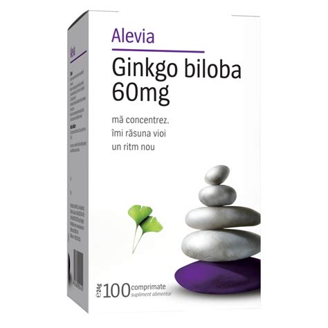 Ginkgo Biloba 60mg 100 Comprimate Alevia Dr Max Farmacie