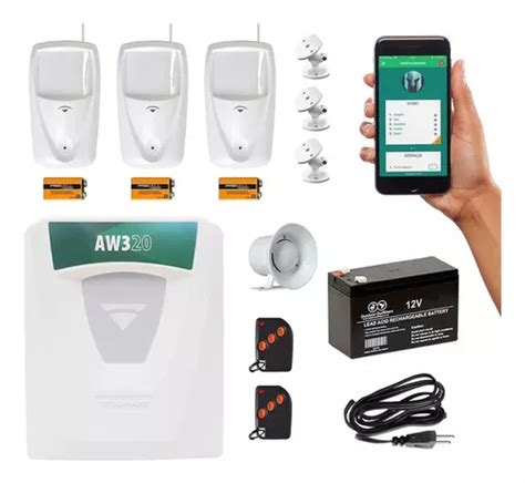 Kit Alarme Wifi Internet Sem Fio Sensores Presen A Pet Aplicativo