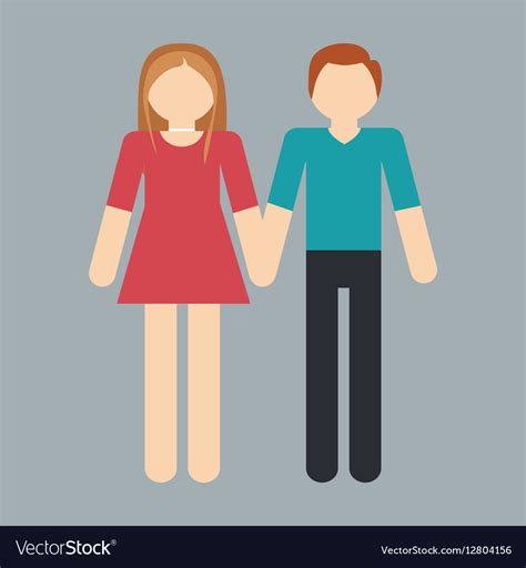 Heterosexual Couple Icon Image Royalty Free Vector Image