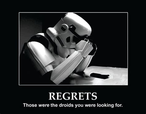 STORMTROOPER REGRETS Those Were The Droids You By BellenArtWear