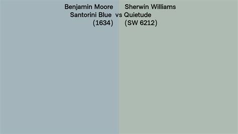 Benjamin Moore Santorini Blue 1634 Vs Sherwin Williams Quietude SW