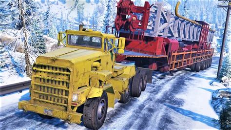 Snowrunner Derry Longhorn Snowrunner Gameplay Heavy Loads On Ice