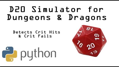 Dnd D20 Dice Simulator In Python Youtube