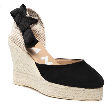 Espadryle Manebi Wedge Valenciana K1 0 WV Czarny App Eobuwie Pl