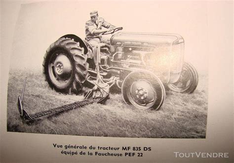 Ancien Manuel D instruction Massey Ferguson Faucheuse Portée