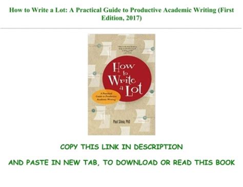 Pdf Mobi Epub How To Write A Lot A Practical Guide To Productive