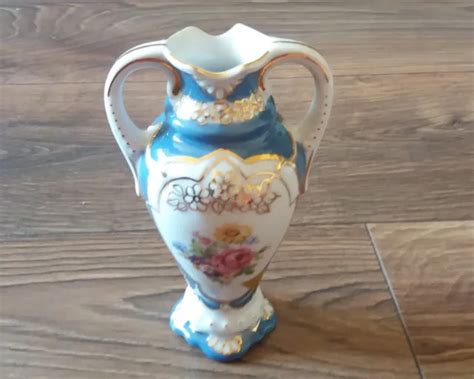 VINTAGE ROYAL DUX Bohemia Vase Hand Painted Vase Czech Porcelain EUR