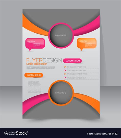 Flyer Template Business Brochure Editable A4 Vector Image