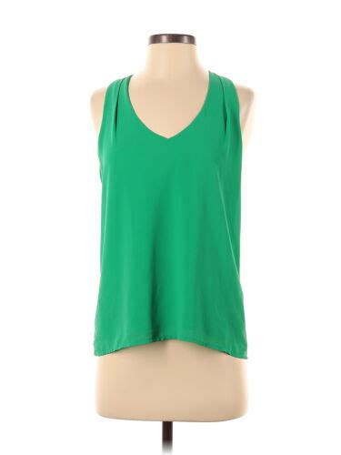 Naked Zebra Women Green Sleeveless Blouse S Ebay