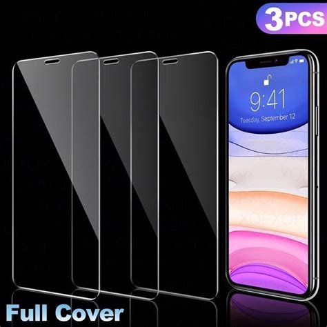 IPhone 11 Screenprotector 3x Tempered Glass Glazen Gehard Screen