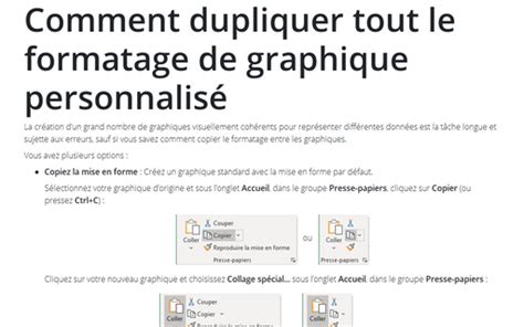 Comment Dupliquer Tout Le Formatage De Graphique Personnalisé Microsoft Excel 2016