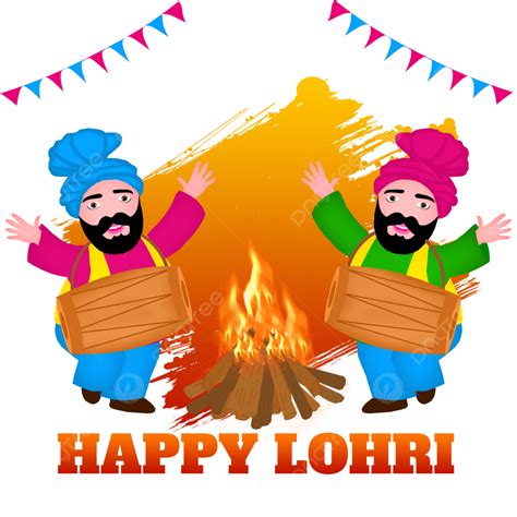 Happy Lohri Festival With Punjabi Style Dance, Happy Lohri, Lohri, Lohri 2023 PNG Transparent ...