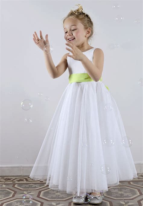 Robe de Cérémonie Fille en tulle Cortège et Mariage Tenue cérémonie